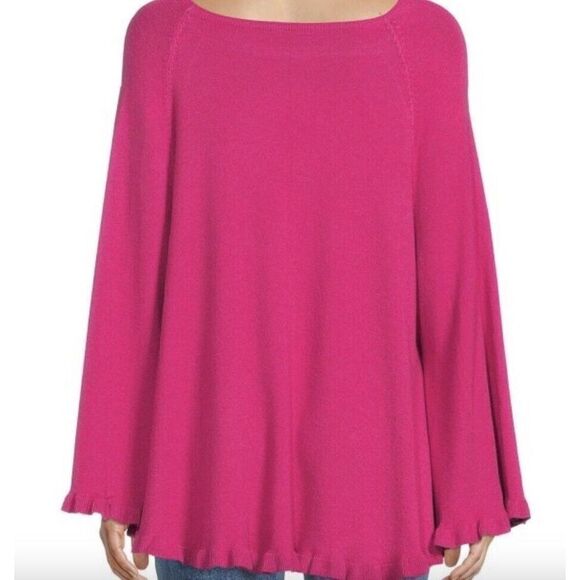 New Saachi Talia Poncho Cape in Fuchsia - Picture 1 of 7